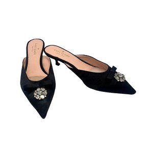 kate spade Darlene Mule Slingback Sandal Heel with Crystal and Bow Accent Sz 5.5
